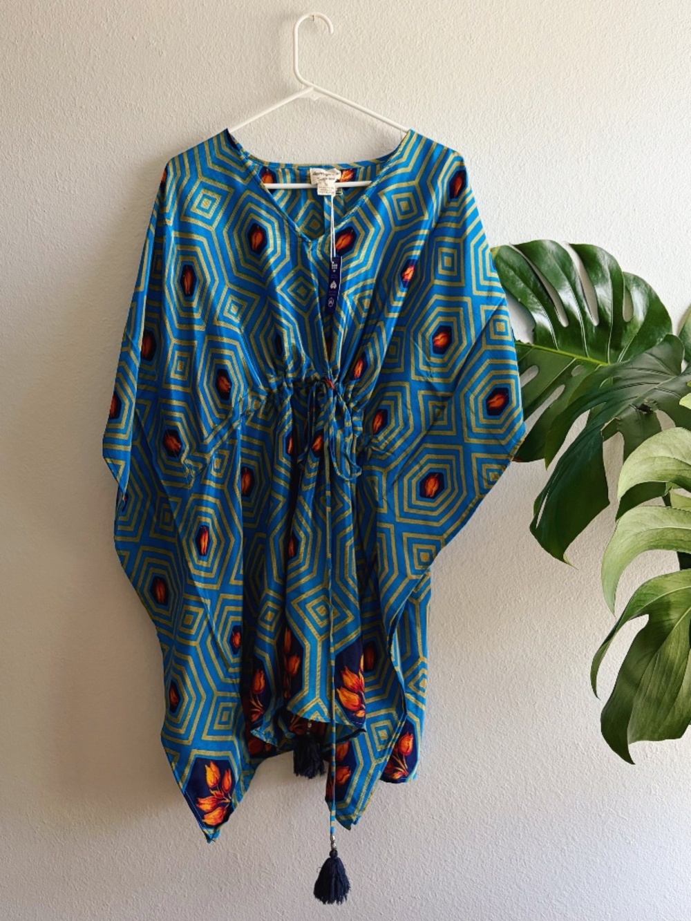 Darn Good Yarn Up-Cycled Sari Silk Short Kaftan